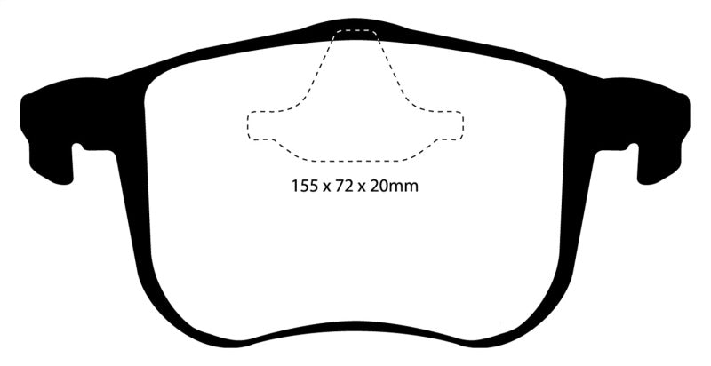 EBC 06-11 Saab 9-3 2.0 Turbo (Aero) Yellowstuff Front Brake Pads.