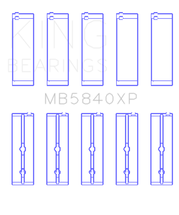 King Chrysler / Dodge Gen 3 Hemi 5.7L/6.1L/6.4L (Size STDX) Crankshaft Main Bearing Set (Set of 5).