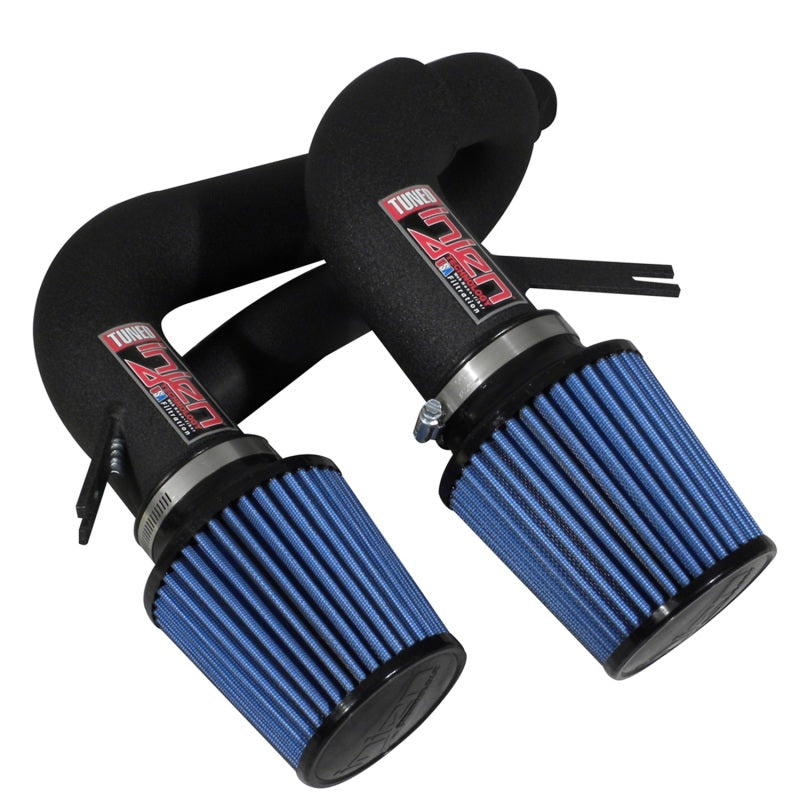 Injen 08-09 535i E60 3.0L L6 Twin intake & AMSOIL Filters Wrinkle Black Short Ram Intake.