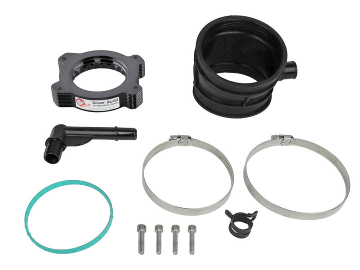 aFe 2020 Vette C8 Silver Bullet Aluminum Throttle Body Spacer / Works With Factory Intake Only - Blk.