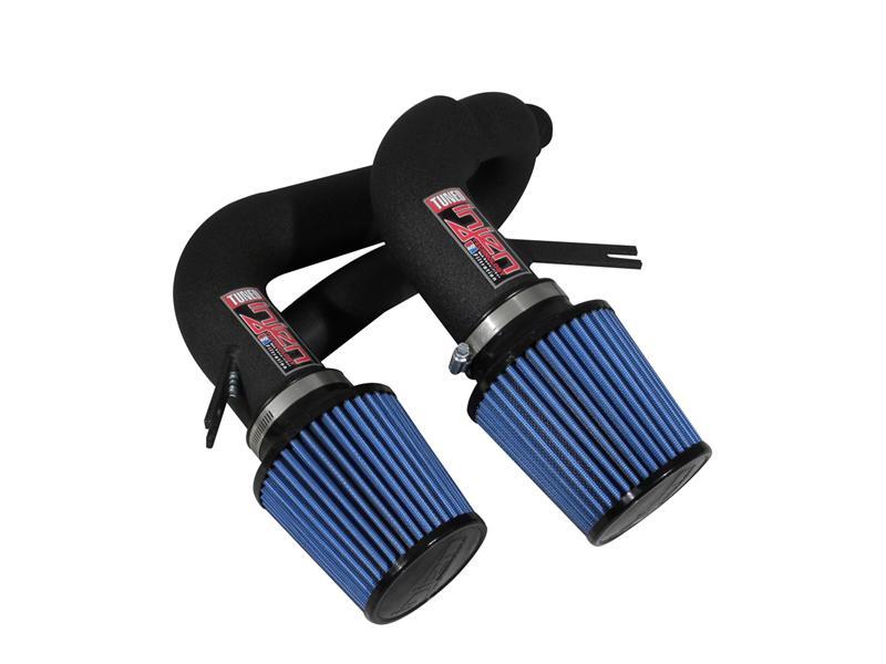 Injen 08-09 535i E60 3.0L L6 Twin intake & AMSOIL Filters Wrinkle Black Short Ram Intake.