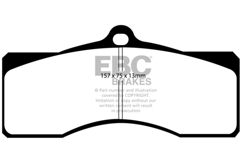 EBC 68-69 Chevrolet Camaro (1st Gen) 4.9 Redstuff Front Brake Pads.