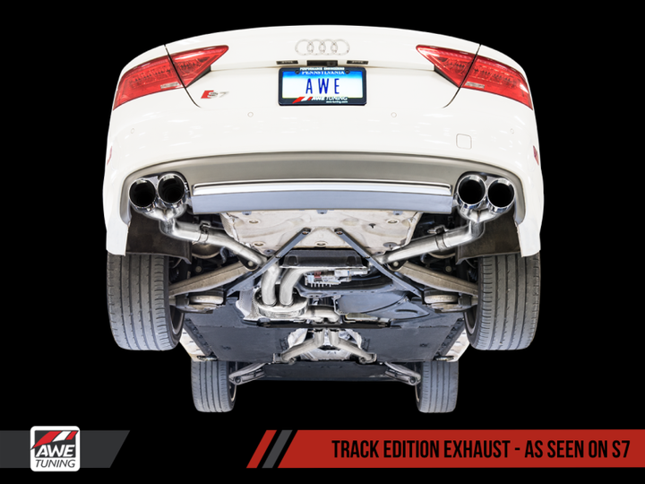 AWE Tuning Audi C7 / C7.5 S6 4.0T Track Edition Exhaust - Diamond Black Tips.