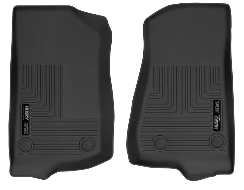 Husky Liners 19-24 Jeep Wrangler JL/JLU X-Act Contour Black Front Floor Liners.