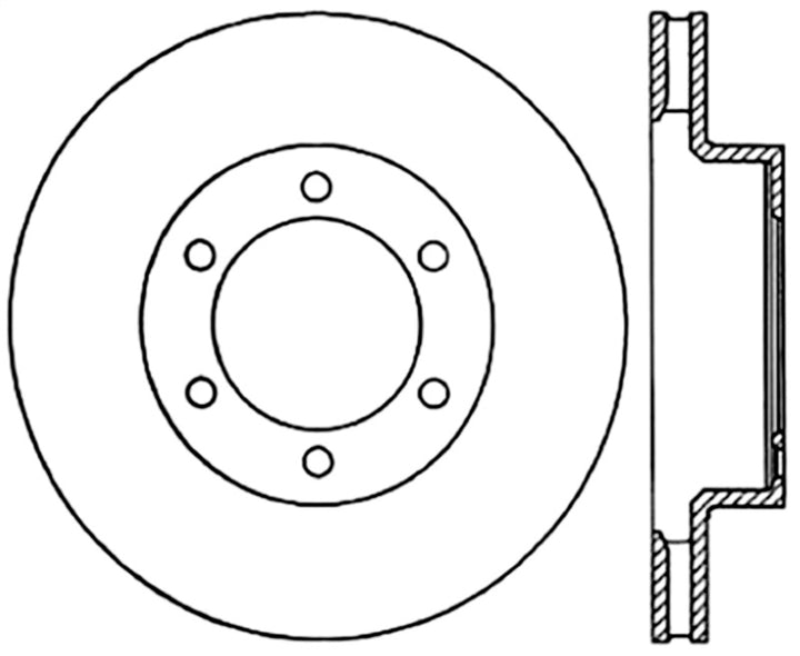 StopTech Power Slot 05-09 Toyota Tacoma/03-09 4 Runner Slotted Right Front Cryo Rotor.