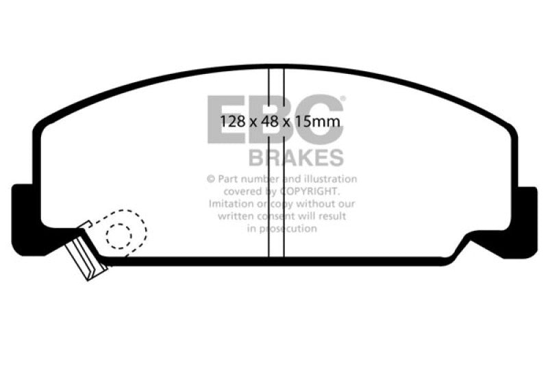 EBC 93-95 Honda Civic Coupe 1.5 DX Redstuff Front Brake Pads.