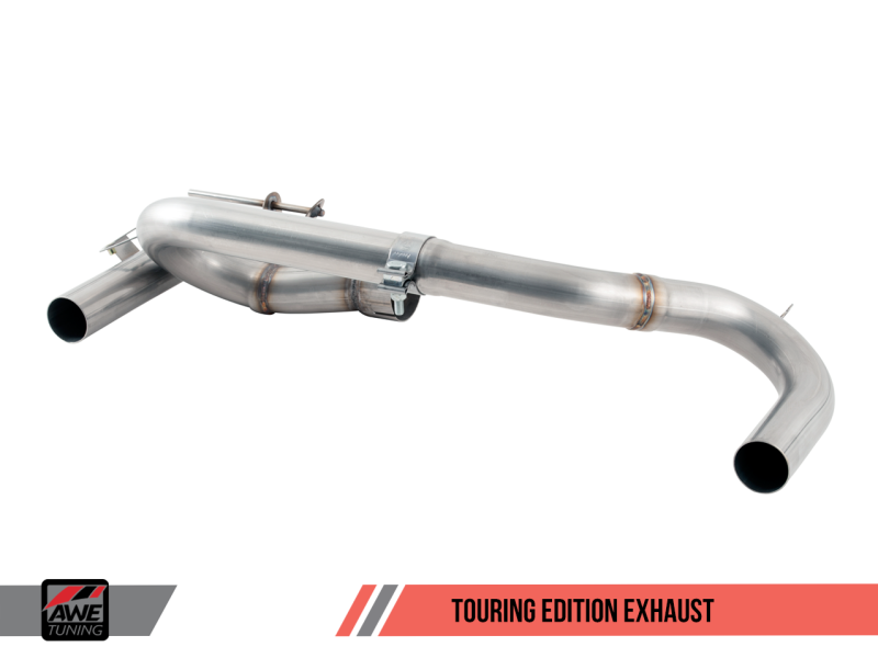 AWE Tuning BMW F3X 340i Touring Edition Axle-Back Exhaust - Diamond Black Tips (90mm).