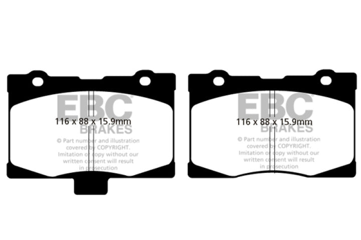 EBC 05-08 Acura RL 3.5 Yellowstuff Front Brake Pads.