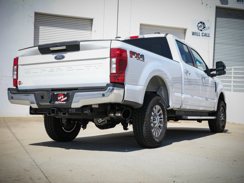 aFe Apollo GT Series 3-1/2in 409 SS Axle-Back Exhaust 17-20 Ford F-250/F-350 6.2/7.3L w/ Black Tips.