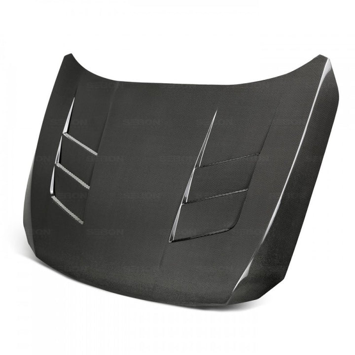 Seibon 18-20 Honda Accord TS-Style Carbon Fiber Hood.