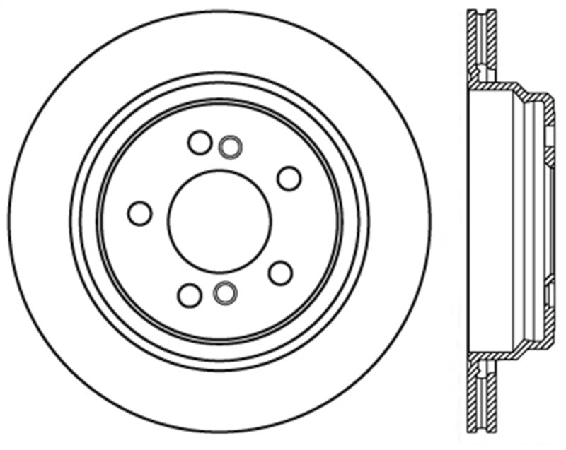 StopTech 01-07 BMW M3 (E46) / 00-04 M5 (E39) Drilled Right Rear Rotor.