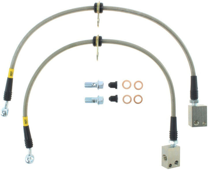 StopTech 07-08 Honda Fit Stainless Steel Brake Lines.