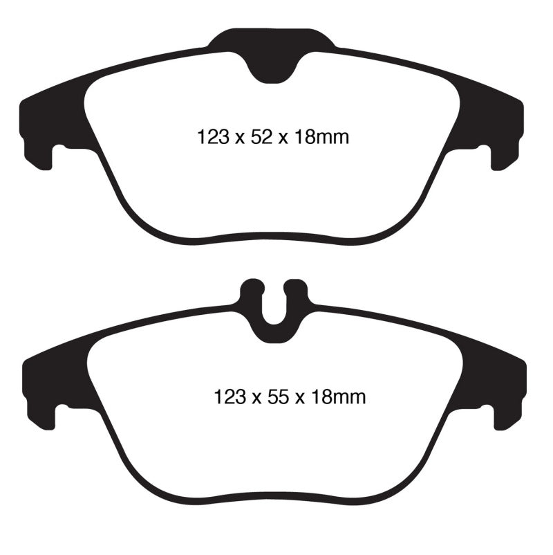 EBC 12-14 Mercedes-Benz C250 (W204) 1.8 Turbo Yellowstuff Rear Brake Pads.