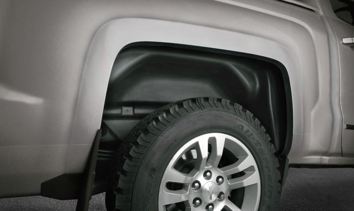 Husky Liners 2019+ Chevrolet Silverado 1500 Black Rear Wheel Well Guards.