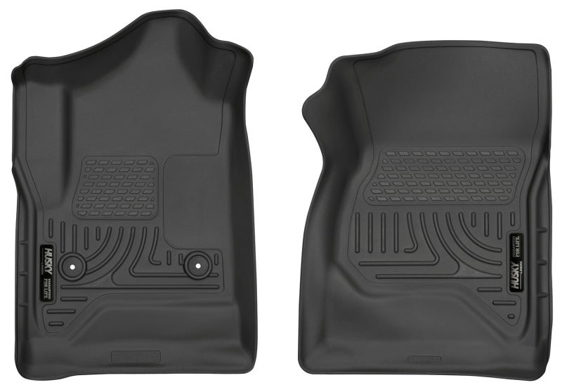 Husky Liners 14 Chevrolet Silverado/GMC Sierra 1500 Weatherbeater Black Front Floor Liners.