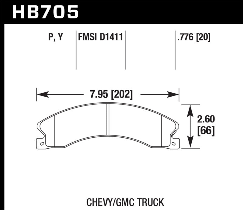 Hawk Chevy/GMC Express/Silverado/Savana/Sierra 15/25/35/4500 SuperDuty Rear LTS Brake Pads.