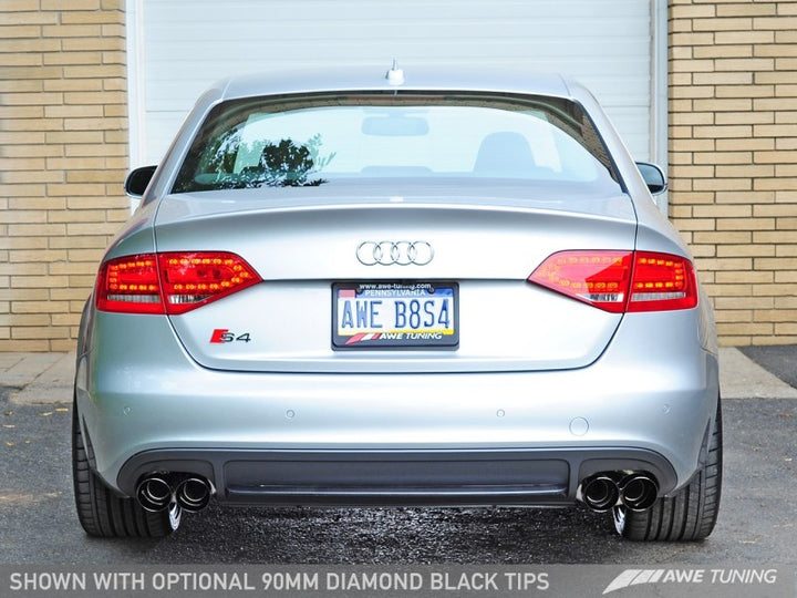 AWE Tuning Audi B8 / B8.5 S4 3.0T Track Edition Exhaust - Diamond Black Tips (90mm).