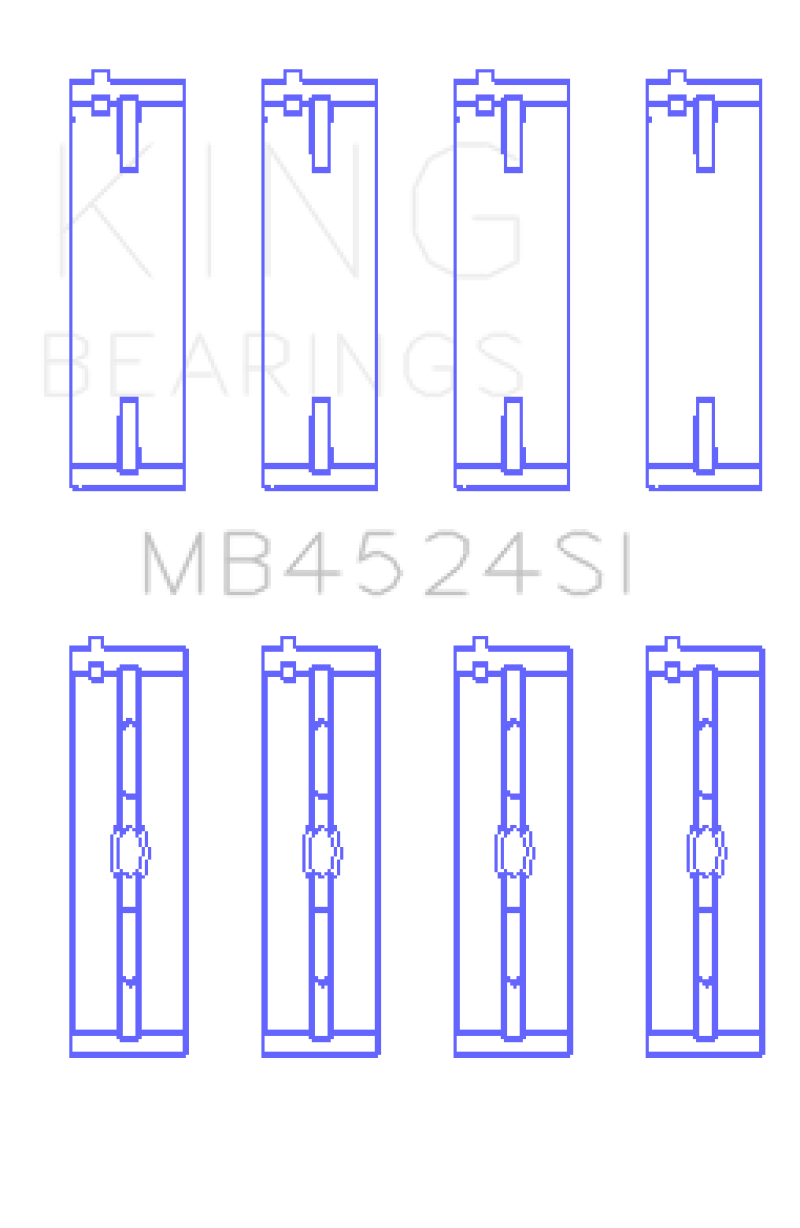 King Bearings Nissan VR38DETT VQ35HR VQ37HR Performance Crankshaft Main Bearings (Size +0.25).