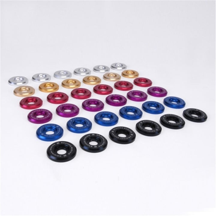 Skunk2 Large Fender Black Anodized Washer Kit (6 Pcs.).