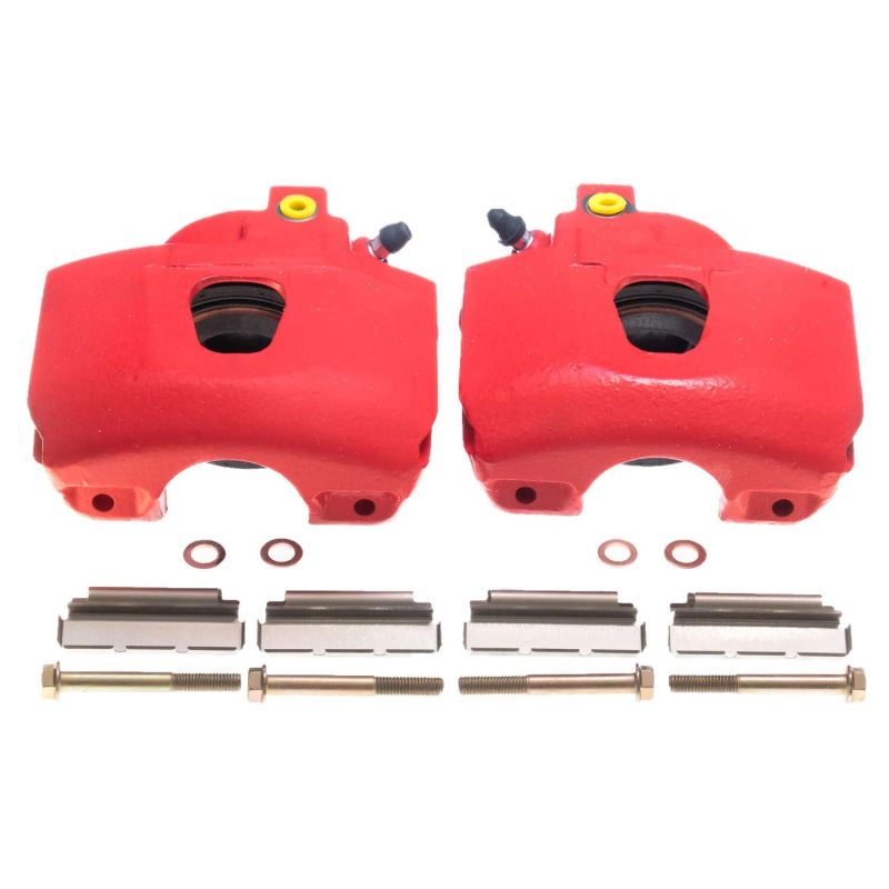 Power Stop 94-96 Ford Bronco Front Red Calipers - Pair.
