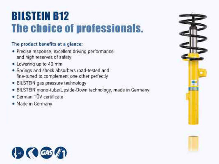 Bilstein B12 (Pro-Kit) 05-10 Volkswagen Jetta (All) Front & Rear Complete Suspension Kit.
