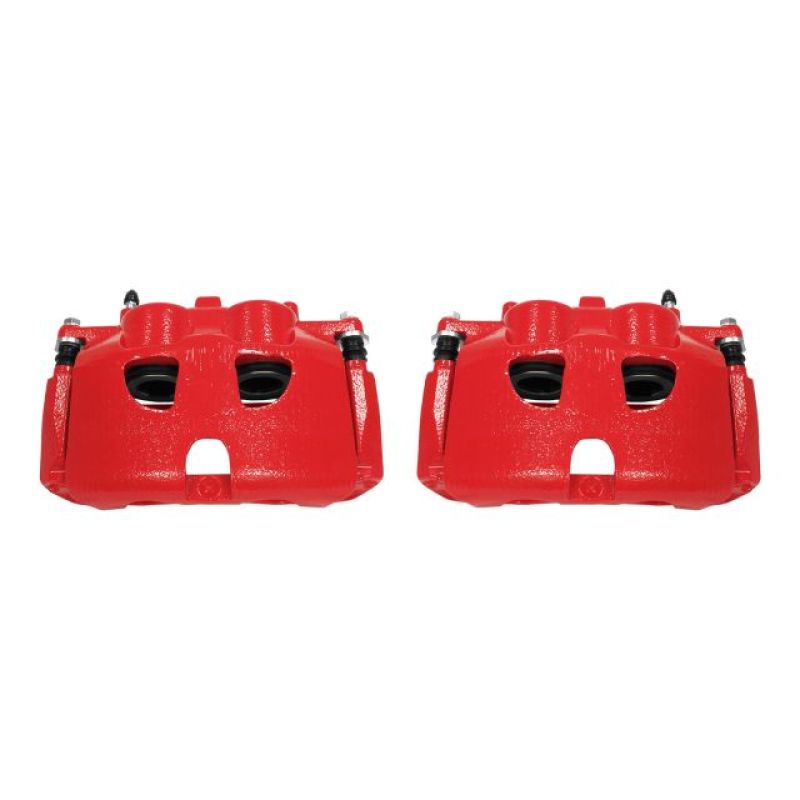Power Stop 10-17 Ford Expedition Front Red Calipers w/Brackets - Pair.