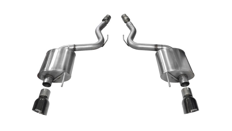 Corsa 2015 Ford Mustang GT 5.0 3in Axle Back Exhaust Black Dual Tips (Touring).
