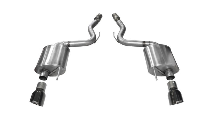 Corsa 2015 Ford Mustang GT 5.0 3in Axle Back Exhaust Black Dual Tips (Touring).