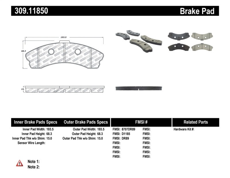 StopTech Performance 06-09 Chevrolet Corvette Z06 Front Brake Pads.