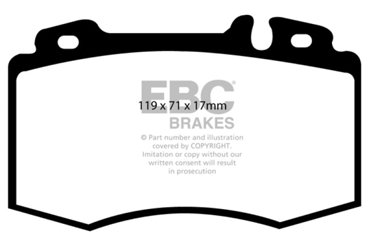 EBC 02-04 Mercedes-Benz C32 AMG (W203) 3.2 Supercharged Yellowstuff Front Brake Pads.