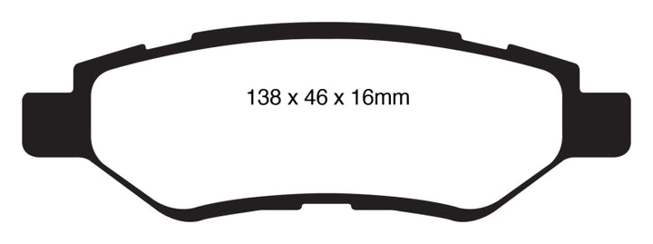 EBC 08-13 Cadillac CTS 3.0 Redstuff Rear Brake Pads.