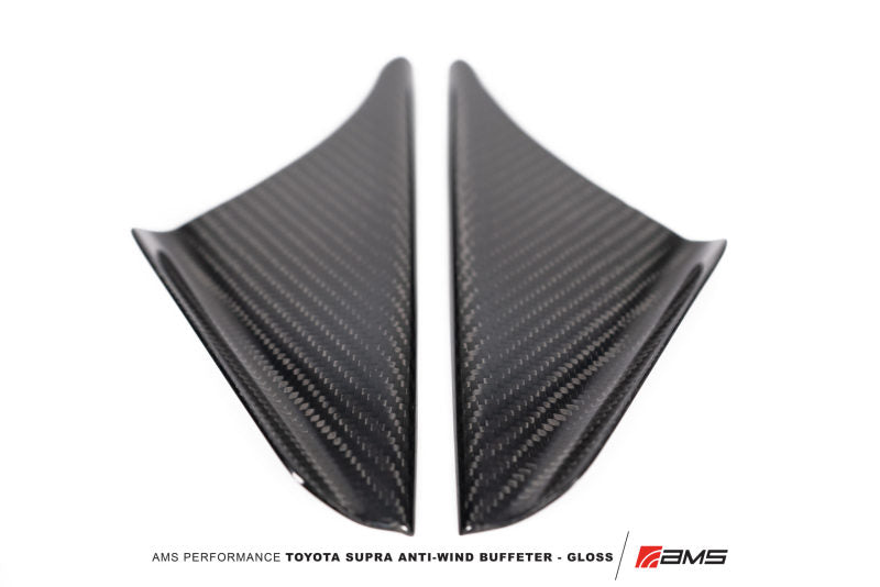 AMS Performance 2020+ Toyota GR Supra Anti-Wind Buffeting Kit - Gloss Carbon.