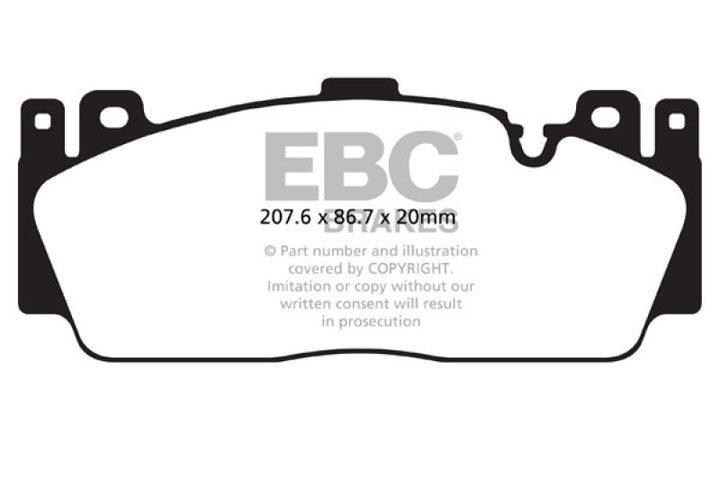 EBC 12+ BMW M5 4.4 Twin Turbo (F10) Redstuff Front Brake Pads.