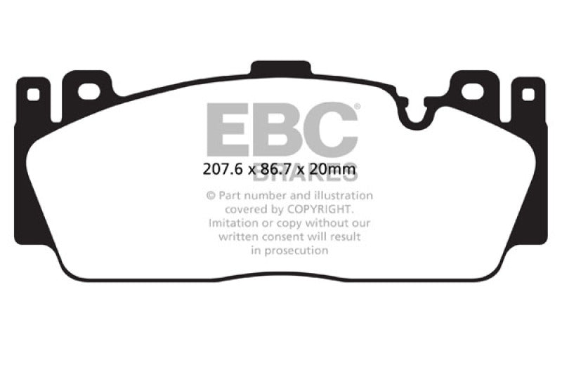 EBC 12+ BMW M5 4.4 Twin Turbo (F10) Yellowstuff Front Brake Pads.