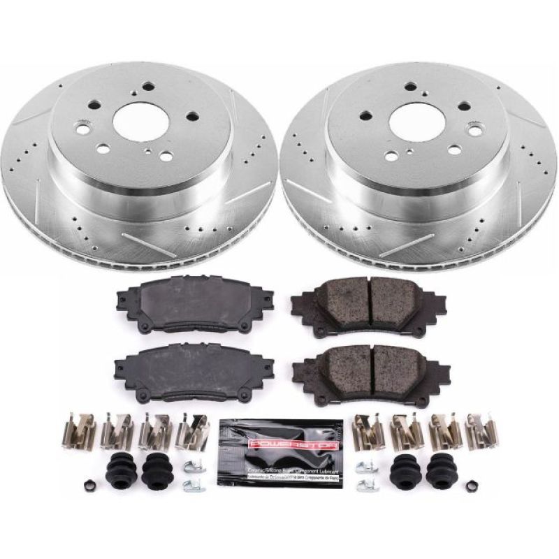 Power Stop 13-19 Lexus GS350 Rear Z23 Evolution Sport Brake Kit.