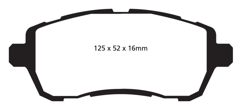 EBC 10+ Ford Fiesta 1.6L (Excl ST) Yellowstuff Front Brake Pads.