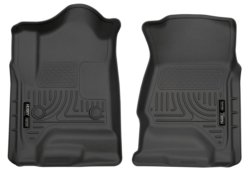 Husky Liners 14 Chevrolet Silverado 1500/GMC Sierra 1500 WeatherBeater Black Front Floor Liners.