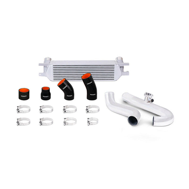 Mishimoto 2015 Ford Mustang EcoBoost Performance Intercooler Kit - Silver Core Polished Pipes.