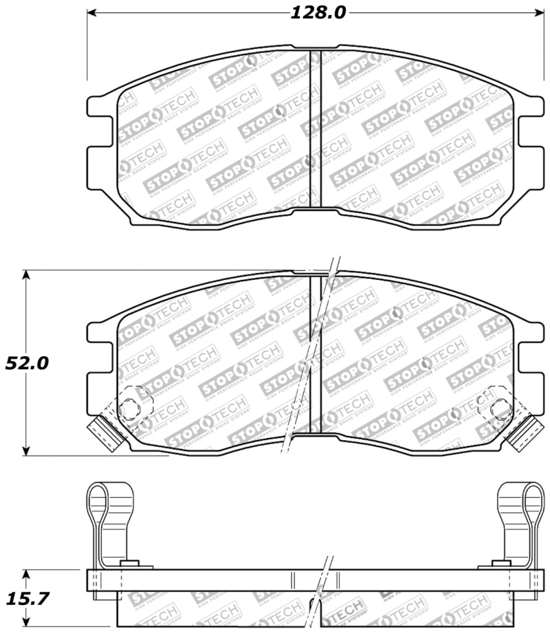 StopTech Performance 4/89-99 Mitsubishi Eclipse GST Front Brake Pads.