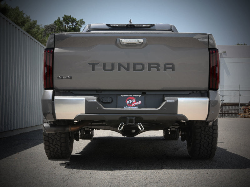 aFe 2022 Toyota Tundra V6-3.5L (tt) Vulcan Series 2.5in to 3in 304 SS Cat-Back Exhaust w/ Black Tip.