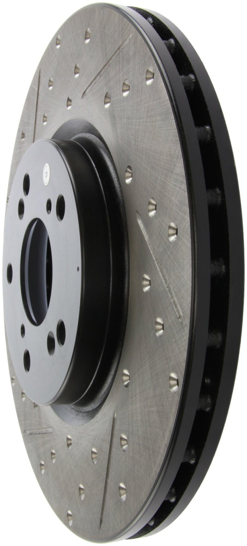 StopTech 04-08 Acura TL (Brembo Caliber) SportStop Slotted &amp; Drilled Right Front Rotor.