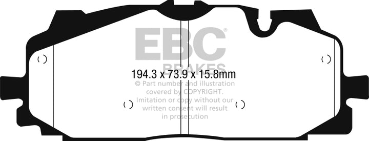 EBC 2016+ Audi Q7 Yellowstuff Front Brake Pads.