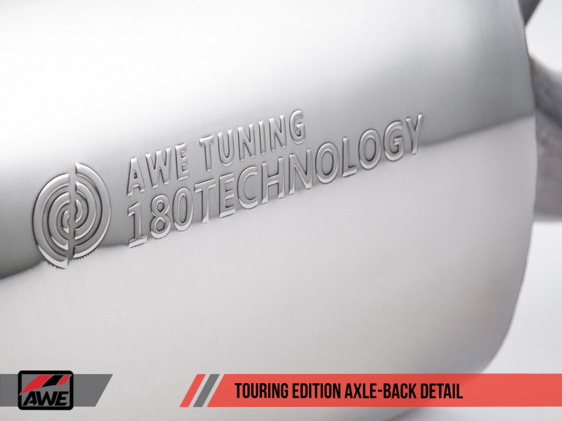 AWE Tuning BMW F3X N20/N26 328i/428i Touring Edition Exhaust Quad Outlet - 80mm Chrome Silver Tips.