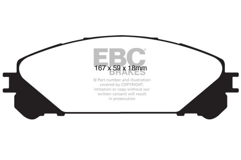 EBC 10+ Lexus RX350 3.5 (Japan) Extra Duty Front Brake Pads.