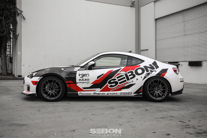 Seibon 12-13 BRZ/FRS 10mm Wider Carbon Fiber Fenders (Pair).