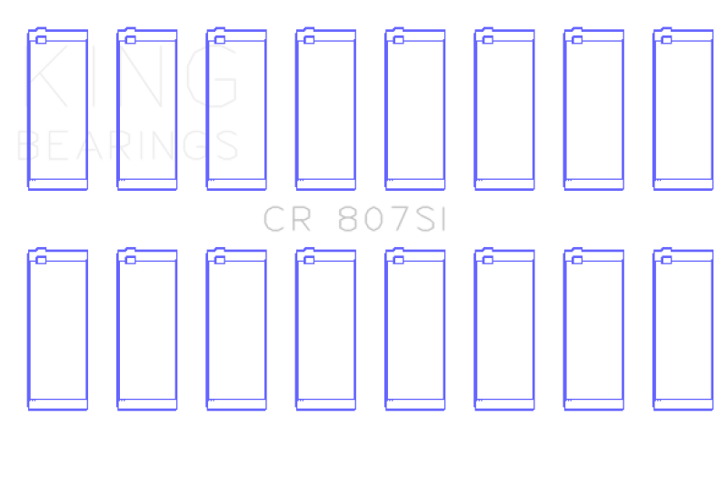 King Chevy LS1 / LS6 / LS3 (Size STD) Silicone Bi-Metal Alum Rod Bearing Set.