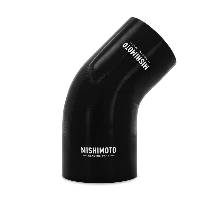 Mishimoto Silicone Reducer Coupler 45 Degree 3in to 3.75in - Black.