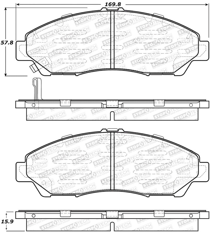 StopTech Street Brake Pads - Front/Rear.