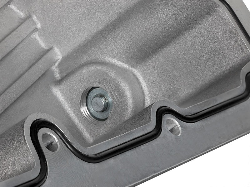 aFe Street Series Engine Oil Pan Raw w/ Machined Fins; 11-17 Ford Powerstroke V8-6.7L (td).