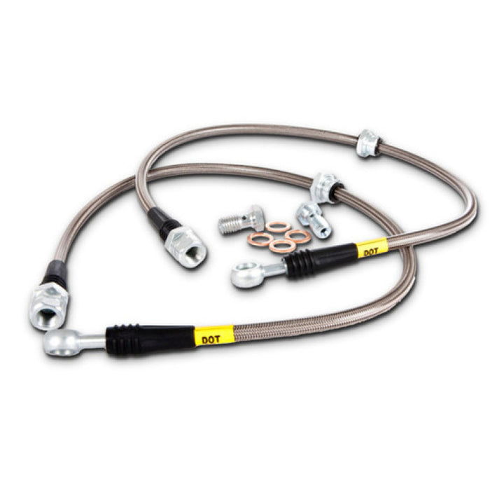 StopTech 4/90-99 Mistsubishi 3000GT Stainless Steel Front Brake lines.
